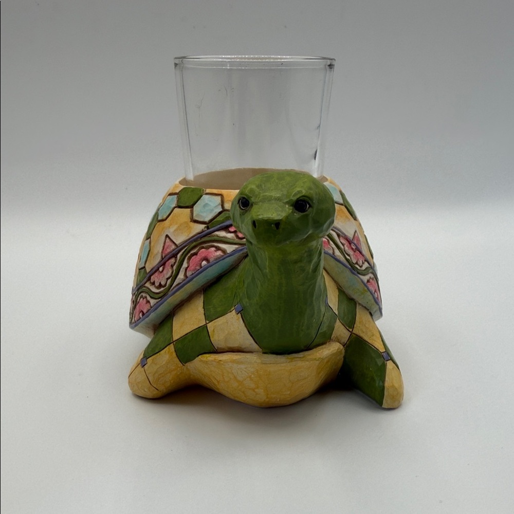 Jim Shore Rare Colorful Turtle Candle Holder - Picture 4 of 6